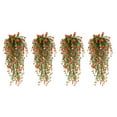 thumbnail image 2 of 4pc Artificial Artificial Hanging Flowers Artificial Flower Vines Chlorophytum Plastic Artificial Flowers Outdoor Flowers, Xinsrenus Under $5! 4pc Artificial Artificial Hanging Flowers, 2 of 5