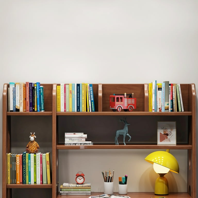 BALANBO Kid's Desk Kid's Table and Chair Set with Drawers and Bookshelf  Wooden Kid's Media Desk Student Learning Computer Workstation and Writing  Desk