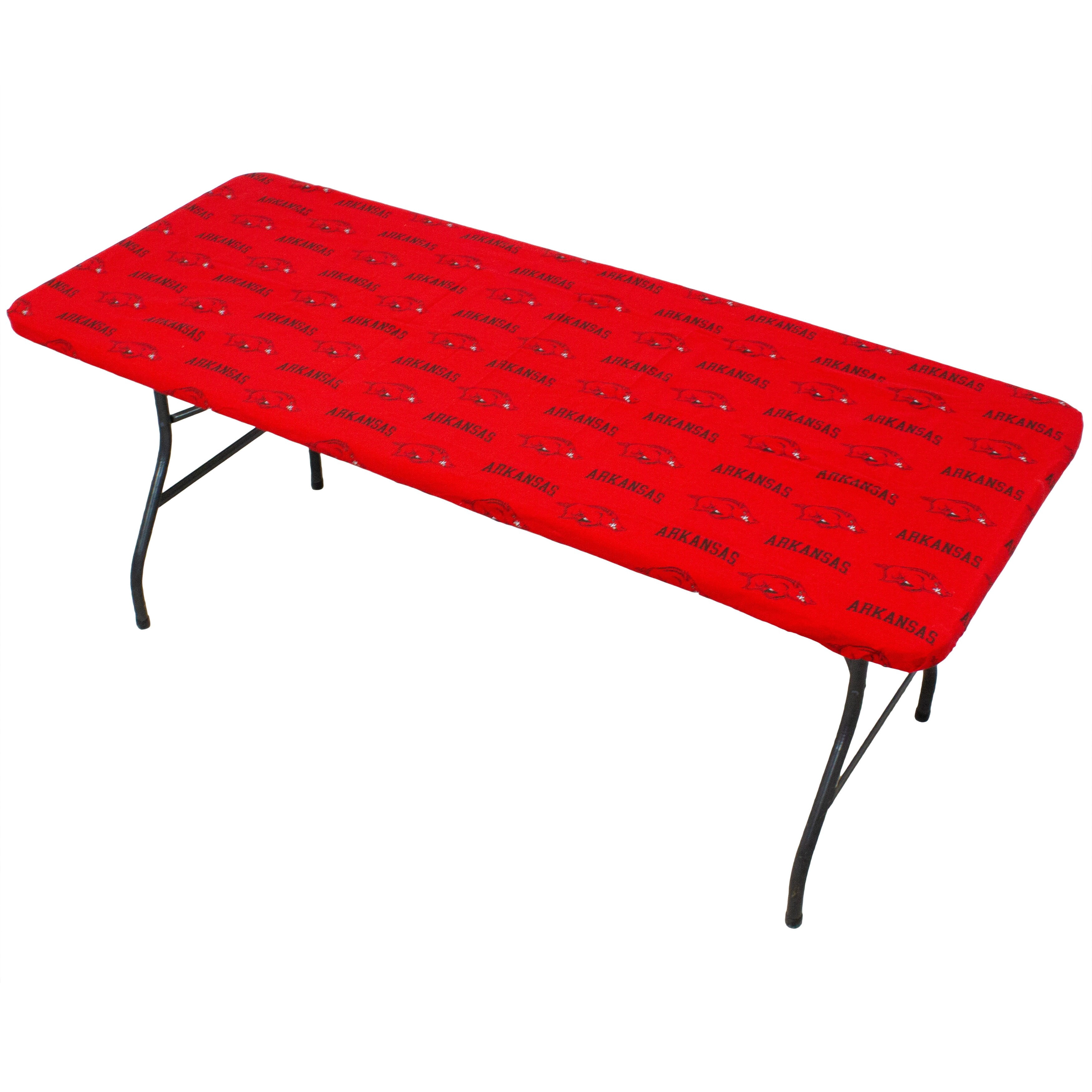 Arkansas Razorbacks Tailgate Fitted Tablecloth, 33" x 33", Card Table 33" x 33", Card Table