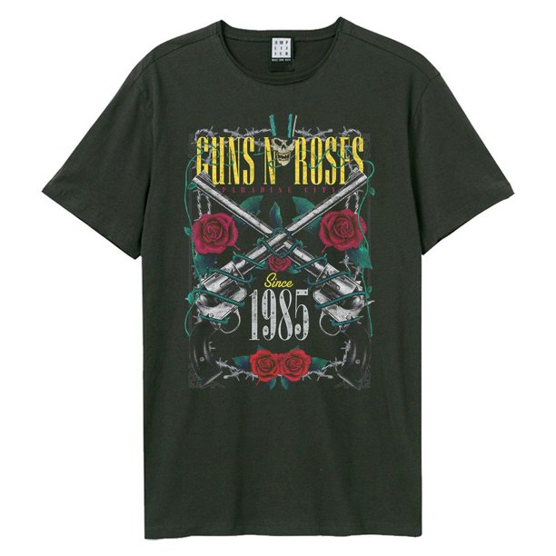Amplified - Camiseta Big Guns Guns N Roses para Adultos Unisex (Carbón)