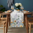 thumbnail image 2 of Floral Eucalyptus Leaves Table Runner - 70 Inch Long, Kitchen Dining Table Runner Dresser Scarves, Summer Botanical Watercolor Daisy Farmhouse Decor for Coffee Tables Wedding Party Banquet, 2 of 8