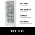 thumbnail image 3 of GORILLA GRIP 24 Pocket Over the Door Shoe Organizer, Clear PVC Pockets, Up to 40 Pounds, Hang on Doors, 1 Pack, Gray, 3 of 10