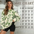 thumbnail image 6 of Xoenoiee Green Eucalyptus Leaves Print Crewneck Fall Sweatshirts for Women Trendy Long Sleeve Pullover Tops Split Y2K Clothes with Side Pockets Plus Size, Size 2XL, 6 of 7