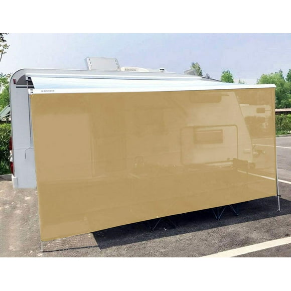Tentproinc Auvent de Véhicule Récréatif Écran Pare-Soleil 7 X 9 3 - Pare-Soleil en Maille Beige Bloqueur UV Kits Complets Abri de Remorque de Véhicule Récréatif - Garantie Limitée de 3 Ans