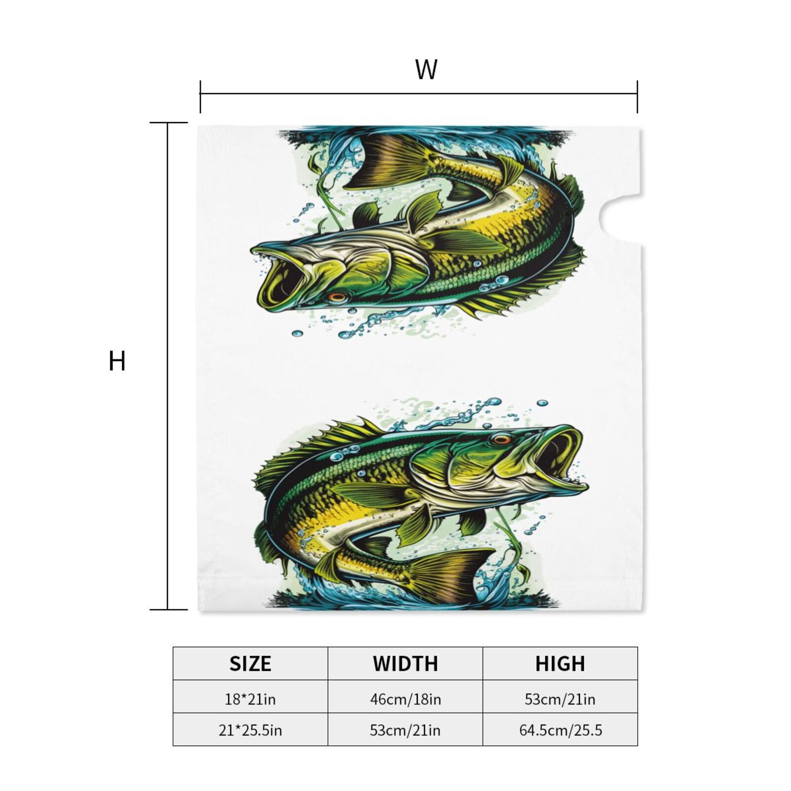Xecao Big bass fish for Mailbox Cover with Magnetic Strips, Waterproof and Sunscreen, Adds a Decorative Touch to Your Garden Yard-21x18 in