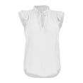 thumbnail image 1 of Blusa George para Dama, sin Manga con Amarre en Cuello Blanco T EG, 1 of 4