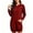Wine, variant on Ynynloco Women's Fall Hoodies Dress Hooded Sweatshirts Dress Casual Loose Long Sleeve Tunic Dress Oversized Sweatshirts with Pocket