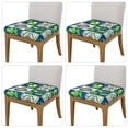 thumbnail image 2 of Honeii Lemon and Leaves Print Square Cushion Cover with Elastic Band & Ties,Sofa Cushion Covers,Furniture Protector for Living Room,Washable Sofa Seat Slipcover-Four Pieces, 2 of 7