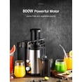 thumbnail image 4 of Qcen Juicer Machine, 800W Centrifugal Juicer Extractor with Wide Mouth 3&rdquo; Feed Chute for Fruit Vegetable, Easy to Clean, Stainless Steel, BPA-f, 4 of 7