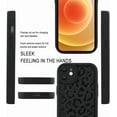 thumbnail image 4 of Compatible with iPhone 12 Case, Cheetah Print Shockproof Soft TPU Protective Case for Women Girls, Slim Anti Scratch Leopard Case for iPhone 12 6.1 Inch, Black, 4 of 15