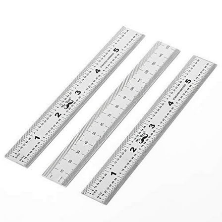 Mr. Pen Durable Stainless Steel Ruler, 6 in, 3 Pack