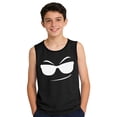 thumbnail image 4 of Lullu Summer Boys Lightweight Tank Top Cartoon Expression Print Sleeveless Top, Sizes 3-14, 4 of 6