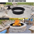 thumbnail image 4 of GloryStar Smokeless Fire Pit Ring for Backyard and Camping, Heavy-Duty Rust-Resistant Steel Design with Ventilation Holes, Simple Tool-Free DIY Assembly for Use Above Ground or Set In-Ground, 4 of 9