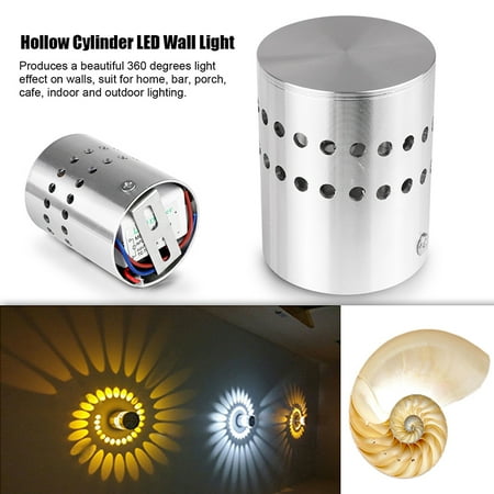 

Toma 5W Spiral Indoor LED Wall Light Durable Aluminum Hole Wall Lamp 6000K Cool White for Aisle Bedroom Foyer