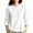 White, variant on Fall Sweatshirts for Women Waffle Knit Casual Three Quarter Sleeve Crew Neck Pullover Top Solid Color Casual Loose Lounge Comfy Clothes