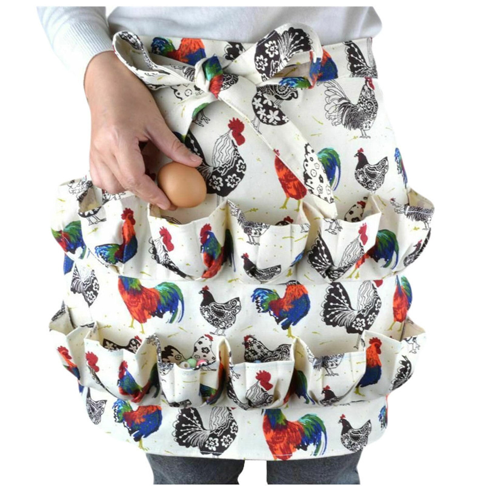 Chicken Egg Apron Gathering Egg Apron with Pockets for 12 – Egg