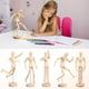 thumbnail image 4 of Figura de dibujo de Maniquí de madera, modelo de figura de acción móvil, figura de madera Posable, estatua, maniquí de artista, maniquí de madera para pintar, 4 of 8