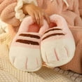 thumbnail image 3 of Cute Catpaw Slippers for Women Men Plush Winter Cozy Warm Memory Foam Bedroom Antislip Slip on Slipper Booties Pink Size 7, 3 of 6