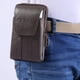thumbnail image 1 of Bolso de cuero de piel de vaca con cintura de Fanny para hombre, bolso sólido para teléfono, cinturón, café, 1 of 5
