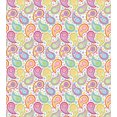 thumbnail image 3 of Paisley Duvet Cover Set, Colored Patterned Backgrounded with Old Paisley Flowers and Circles Art, Decorative 3 Piece Bedding Set with 2 Pillow Shams, King Size, Multicolor, by Ambesonne, 3 of 3