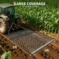 thumbnail image 3 of Royalbelle Drag Harrow, Rust-Resistant Chain Field Leveler with Front Rear Trays, UTV Tractor Attachment, 5FT x 4FT, Black, 3 of 7