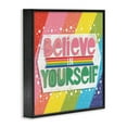 thumbnail image 3 of Stupell Industries Believe In Yourself Rainbow Black Framed Giclee Art design by Jilly Jack Designs, 24 x 24, 3 of 8