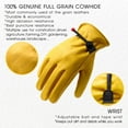 thumbnail image 5 of HANDLANDY Leather Work Gloves, Stretchable Wrist Rigger Glove for Men & Women, 5 of 6