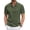Army Green, variant on Men Casual Henley Tee Shirt Short Sleeve Band Collar Summer Beach Textured T-Shirt
