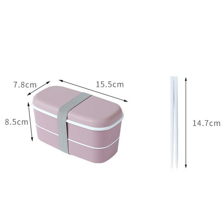 OSK Tsukihana 2-Tier Nestable Bento Lunch Box with Chopsticks & Lunch Bag  Set