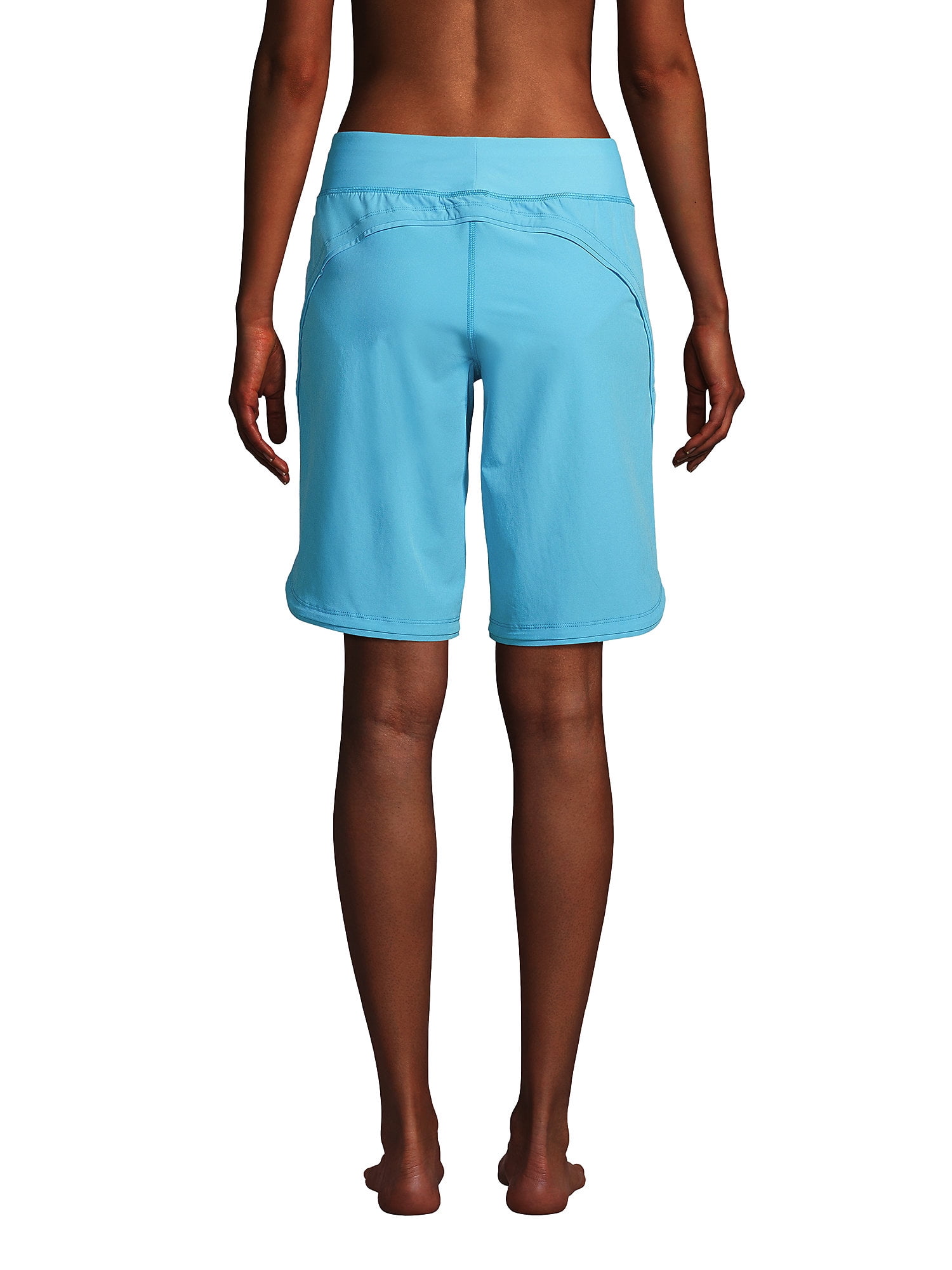 Lands' End Women's 3 Quick Dry Swim Shorts with Panty - 14 - Turquoise