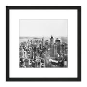 Underhill New York From Woolworth Building 1913 Photo 8X8 Inch Square Wooden Framed Wall Art Print Picture with Mount