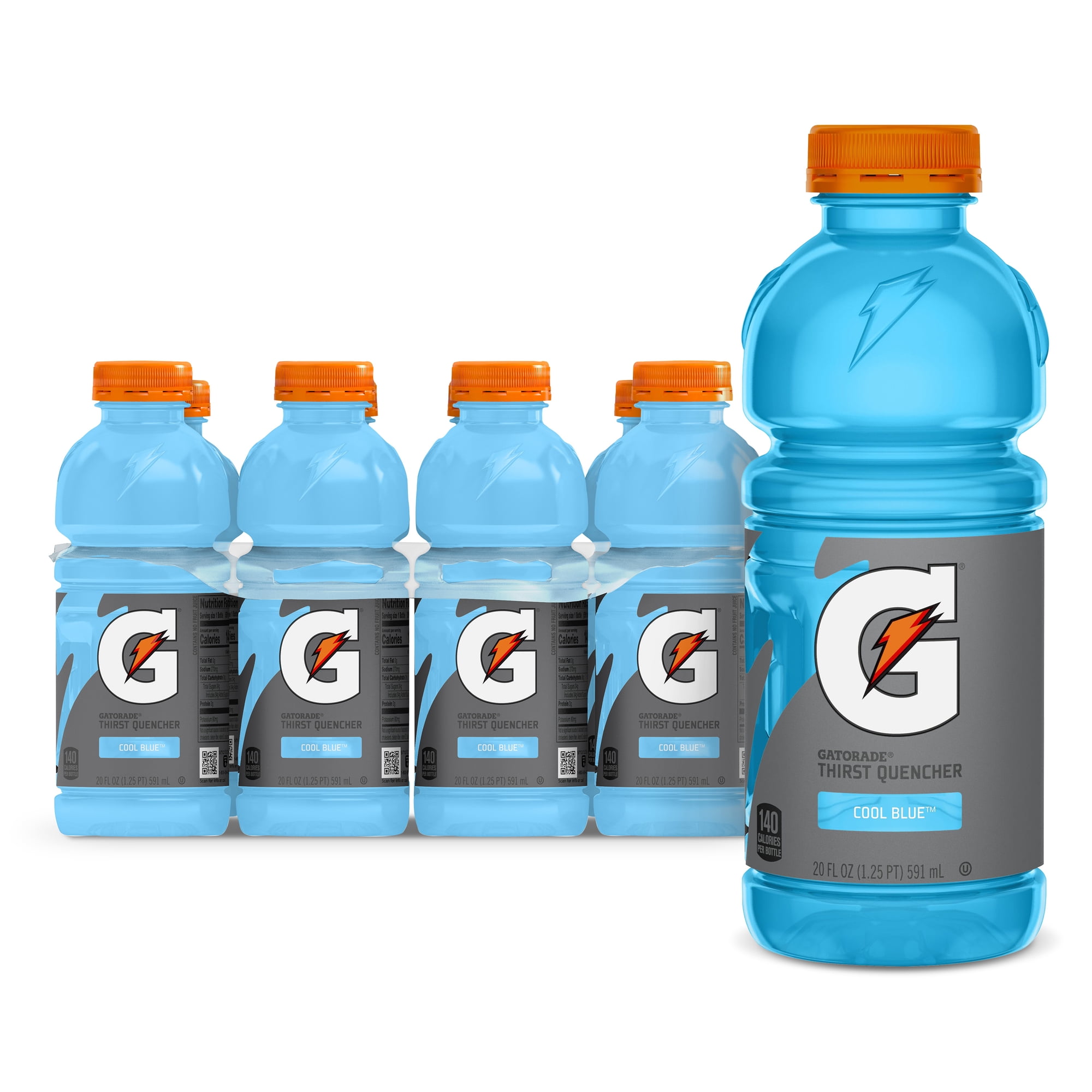 Gatorade Thirst Quencher Electrolyte Sports Drink, Cool Blue, 20 fl oz, 8 Count Bottle