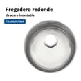 thumbnail image 2 of Fregadero Redondo Tarja Lavabo Acero Inoxidable Tramontina 94014105, 2 of 5