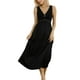 thumbnail image 1 of Camisón ALCEA ROSEA de satén de seda con encaje para mujer (negro L), 1 of 5