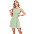 thumbnail image 1 of Vestido Mini de Fiesta con Cuello Redondo y Sin Mangas, Color Verde , Talla S, 1 of 6