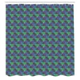 thumbnail image 2 of Ambesonne Purple Green Shower Curtain, Art of Flowers Foliage, 69"Wx84"L, Dark Grey Dark Blue, 2 of 4