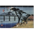 thumbnail image 1 of Ceramic Tile Mural-Utagawa Hiroshige Ukiyo-E Tile Mural Commercial Remodel. 72" w x 48" h using (24) 12 x 12 ceramic tiles, 1 of 3