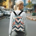 thumbnail image 7 of FORMRS Mini Backpack Purse for Women Quilted Travel Daypack Casual Shoulder Bag, Pink Geometric, 7 of 7