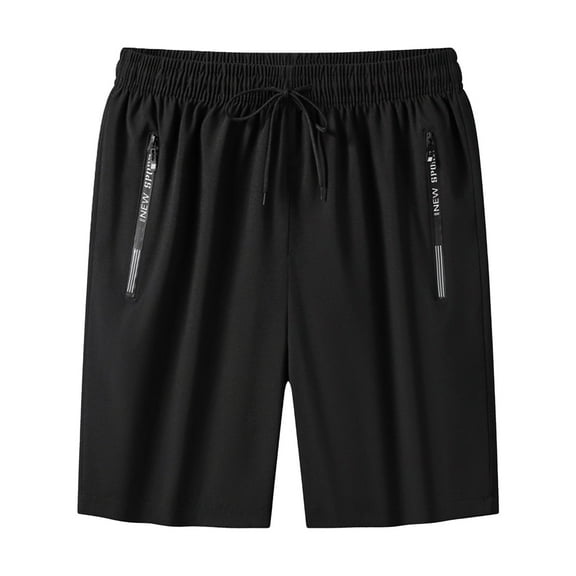 Hessimy Men's Linerless Workout Shorts - Lightweight Quick Dry Running Sports Athletic Gym Shorts with Pockets(Black,XXL)