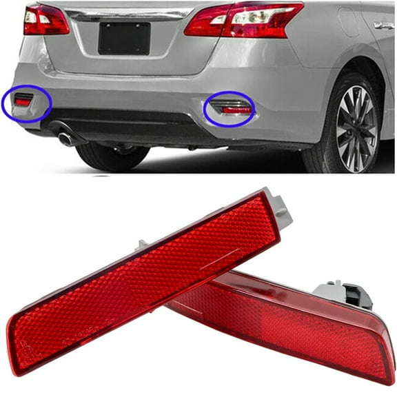 Pair Rear Bumper Reflector Light For Nissan Murano Quest Juke Infiniti FX35 FX50