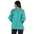 thumbnail image 4 of Moomaya Womens Mandarin Collar Tunic Full Sleeve Summer Plain Cotton Top, 4 of 7