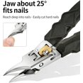 thumbnail image 2 of Black Anti-Slip Grip Gear Lock Nail Clipper Set, Ultra-Sharp Curved Blades for Precise Access to Grooves, Heavy Duty Pedicure Tool for Men & Seniors, 2 of 7