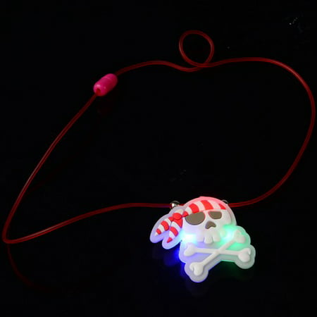 LIGHT UP PIRATE NECKLACES, SOLD BY 5 DOZENS