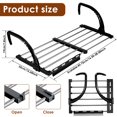 thumbnail image 2 of Bevtee Portable Clothes Drying Rack, over The Door Towel Rack with Clips Indoor Outdoor, Foldable Railings, Stainless Steel and Plastic, 29"x13", 2 of 7