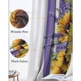 thumbnail image 3 of Sunflower Blackout Curtains for Bedroom Living Room Darkening Curtains 63 Inches Long Yellow Summer Floral Purple Striped Farmhouse Window Curtain 2 Panels Set Window Treatment Grommet Drapes 52"x63", 3 of 9