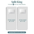 thumbnail image 2 of Split King Sheet Set - 1800 Ultra-Soft Microfiber Bed Sheets - Double Brushed - Deep Pockets - Easy Fit - 5 Piece Set - Bed Sheets (Split King, Modern Plaid - Stone/White), 2 of 9