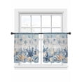 thumbnail image 7 of Blue Starfish Coastal Sheer Curtains 54 Inch Length 2 Panels Set, Summer Beach Nautical Coral Shell Voile Window Treatment Rod Pocket Short Kitchen Curtains Drapes for Bedroom 52"x54"x2, 7 of 7