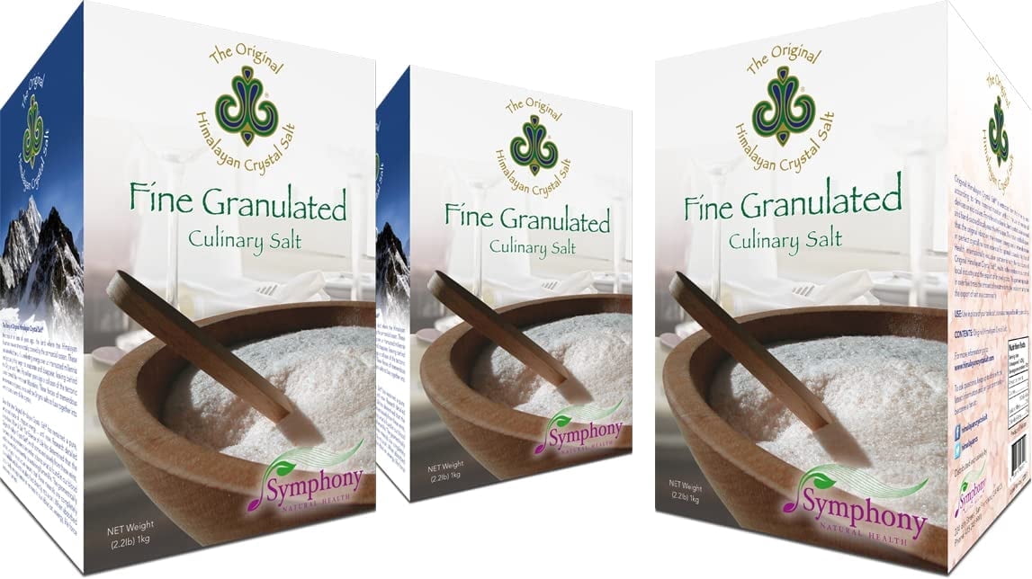 Original Himalayan Salt Crystal - Fine Granulated Culinary Salt for Cooking, Food Preparation and Health with 84 Trace Minerals (3 Pack)