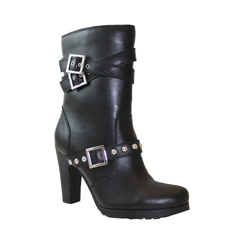 Black Leather 8 M US LFL by Lust for Life Womens L-Mindset Mid Calf Boot