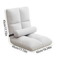 thumbnail image 2 of Foldable Floor Lazy Sofa with Lumbar Pillow, 5 Adjustable Positions Chaise Lounger Sofa with Back Support, Soft Bean Bag Sofa Bed Floor Sofa for Home Living Room, Bedroom, 2 of 2